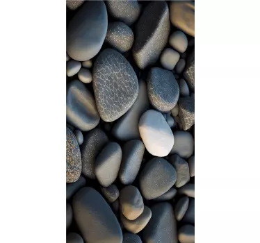 Ocean Stones shower door decals - TenStickers
