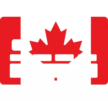 Canadian flag credit card sticker - TenStickers
