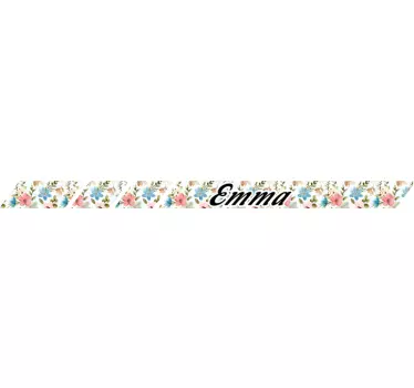 Flowers with Name Scooter Sticker - TenStickers
