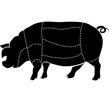 Pork Cut chalkboard stickers - TenStickers