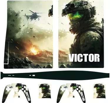 Custom War Shooter PlayStation sticker - TenStickers