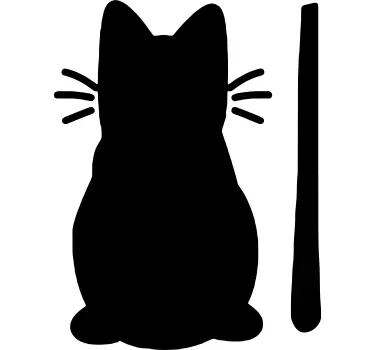 Windshield wiper cat  car sticker - TenStickers