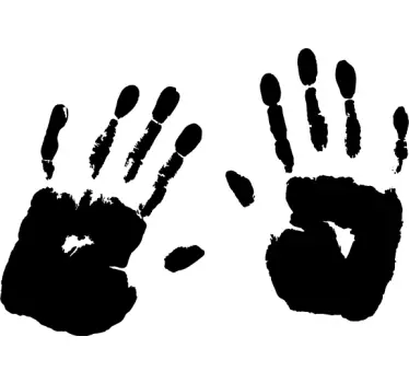 Bloody handprint window car sticker - TenStickers