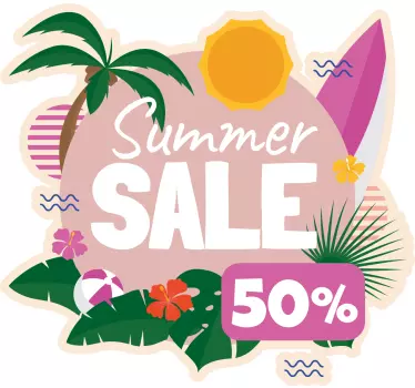 Colorful Discount shop window sticker - TenStickers