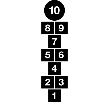 Hopscotch squares floor sticker - TenStickers