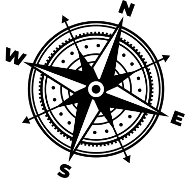 Compass round design caravan vinyl decal - TenStickers