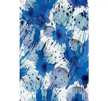 Blue ink circles shower screen decal - TenStickers