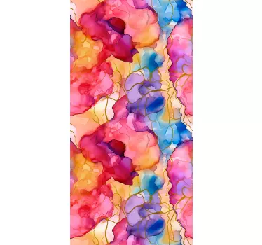 Colorful marble texture shower screen decal - TenStickers