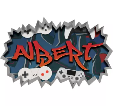 Gamer graffiti teenage wall decal - TenStickers