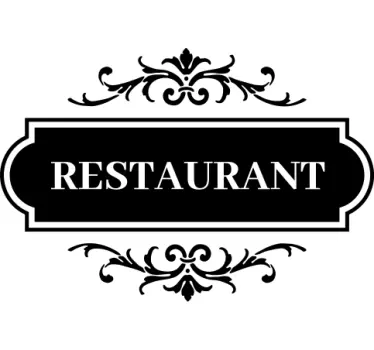Custom restaurant sign wall sticker - TenStickers