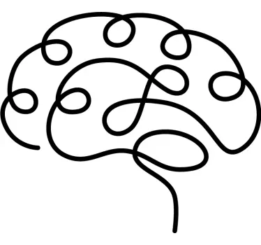 Brain health design lines art vinyl wall decal - TenStickers