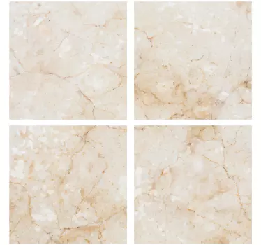 Beige marble tile decal - TenStickers