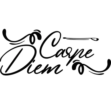 Carpe diem motivational wall sticker - TenStickers