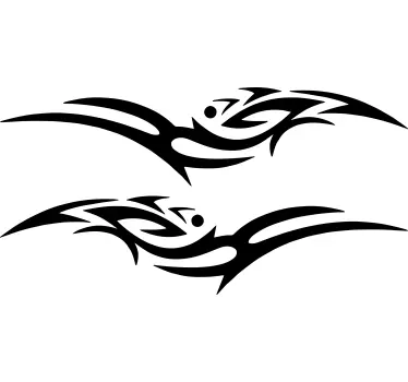 Tribal red car decal - TenStickers