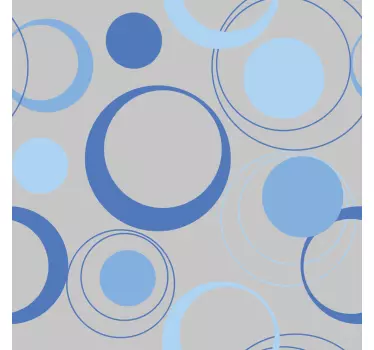 Minimal blue bubbles shower screen sticker - TenStickers