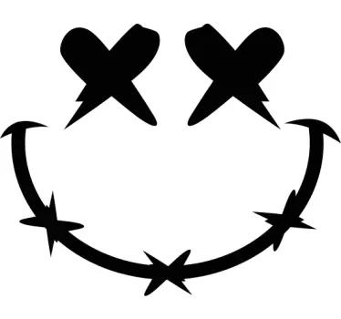 Dead smile motorcycle decal - TenStickers