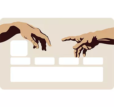 The creation of Adam credit card sticker - TenStickers