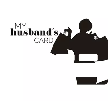 My Husband's card shopper credit card sticker - TenStickers