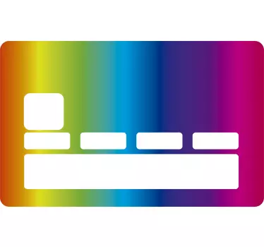 Rainbow design credit card sticker - TenStickers