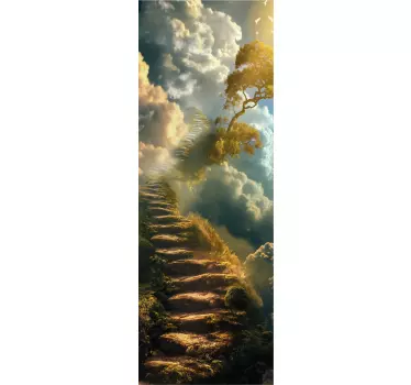 stairway to heaven door sticker - TenStickers