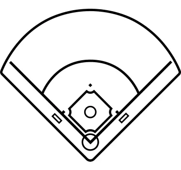 Baseball Field Wall Decal - TenStickers