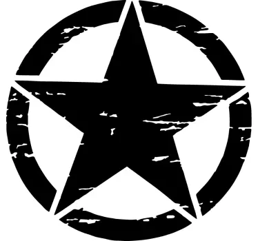 Military star logo car decal - TenStickers