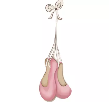 Ballet Dancing Shoes Wall Sticker - TenStickers