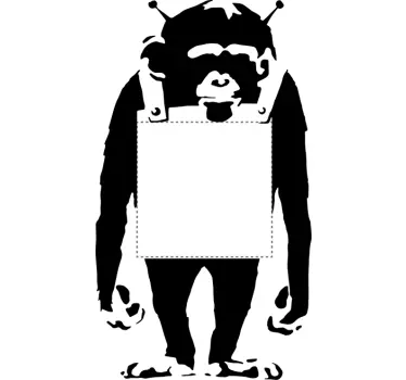 Banksy Monkey Switch Sticker - TenStickers