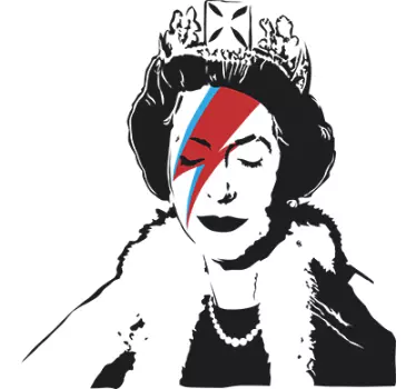 Banksy Queen Elizabeth Sticker - TenStickers