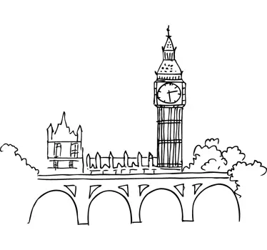 Big Ben Wall Sticker - TenStickers