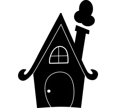 Blackboard House Sticker - TenStickers