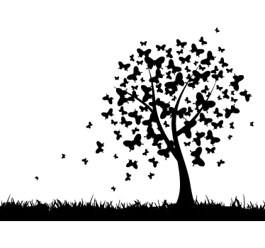 Butterfly Tree Wall Sticker - TenStickers