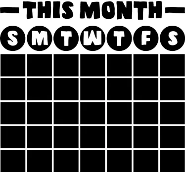 Calendar Chalkboard Sticker - TenStickers