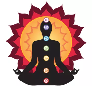 Chakra Silhouette Wall Sticker - TenStickers