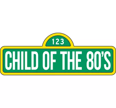 Child Of The 80's Wall Sticker - TenStickers