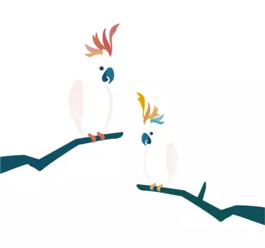 Cockatoo Bird Wall Sticker - TenStickers