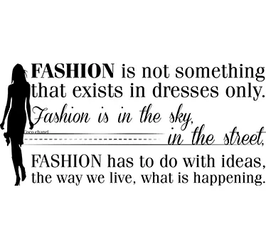 Coco Chanel Fashion Ideas Wall Sticker - TenStickers