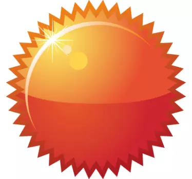 Customisable Spiky Circular Window Sticker - TenStickers