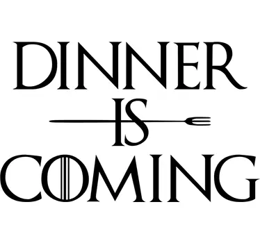 Dinner Is Coming Kitchen Wall Sticker - TenStickers