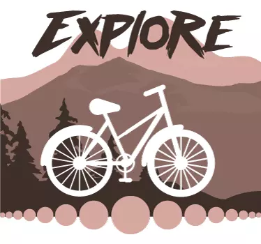 Explore Bicycle Wall Decal - TenStickers