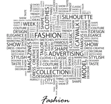 Fashion Text Concepts Vinyl Sticker - TenStickers