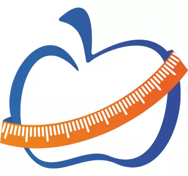 Fitness Apple Measure Wall Sticker - TenStickers