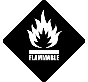 Flammable Icon motorcycle decal - TenStickers