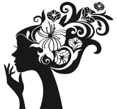 Flower Girl Silhouette Sticker - TenStickers