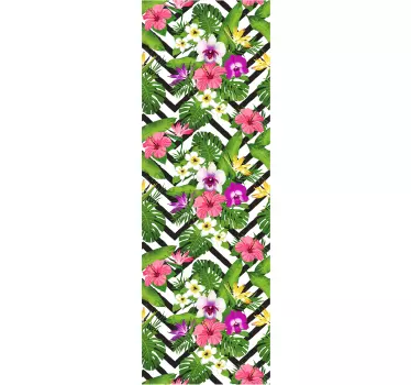 Fridge sticker jungle flowers - TenStickers
