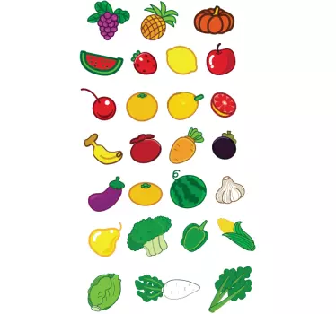 Fruits and Vegetables Sticker - TenStickers