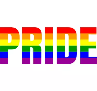 Gay pride lettering wall text sticker - TenStickers