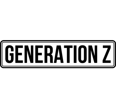 Generation Z Text Sticker - TenStickers