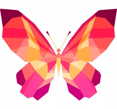 Geometric Butterfly Living Room Wall Decor - TenStickers