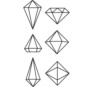 Set of prism geometric wall sticker - TenStickers
